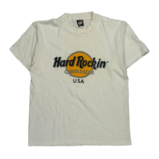 Cheerleader Screen Stars Single Stitch T-Shirt - Large White Cotton Blend