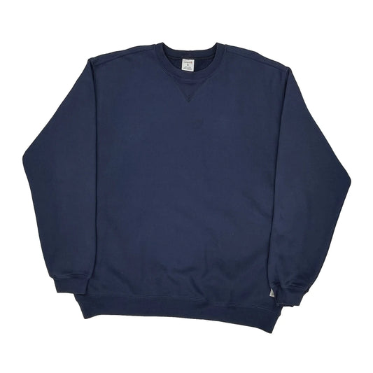 Carhartt Sweatshirt - XL Navy Cotton Blend