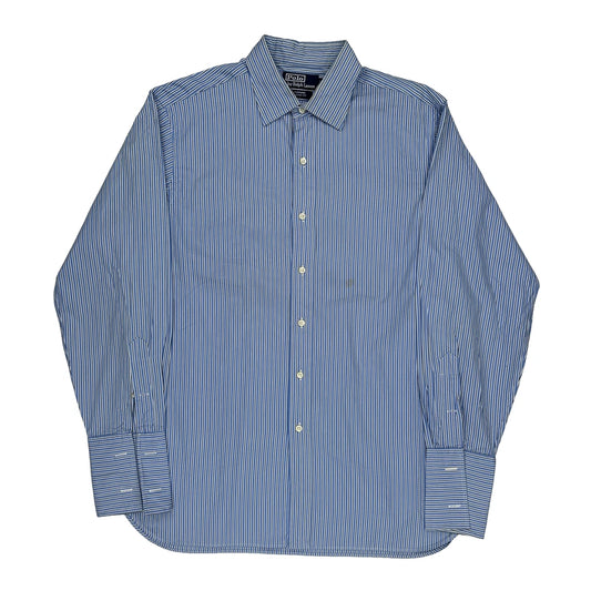 Polo By Ralph Lauren Striped Shirt - Medium Blue Cotton