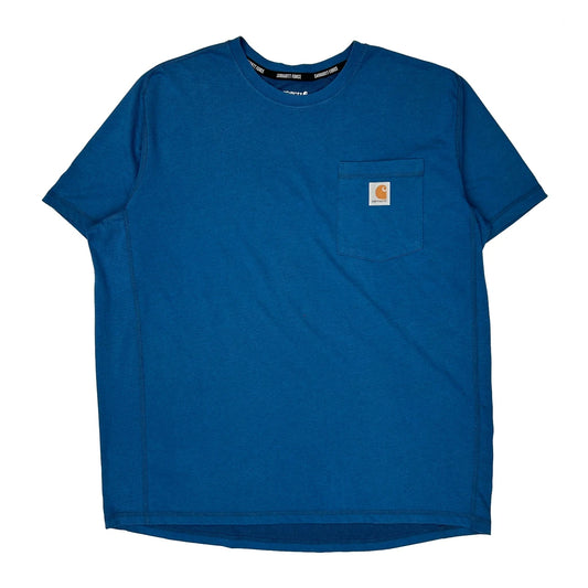 Carhartt T-Shirt - Large Blue Cotton