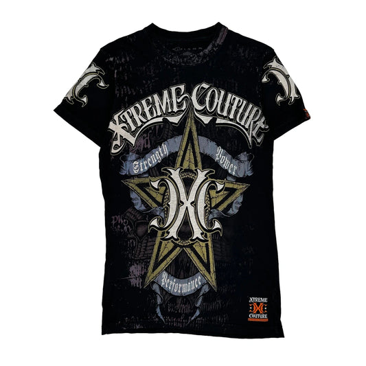 Xtreme Couture Graphic T-Shirt - Small Black Cotton