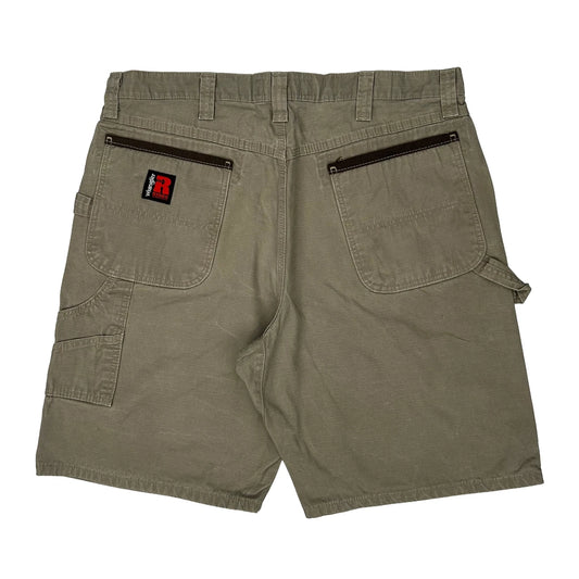 Rugged Wear Wrangler Carpenter Shorts - 36W 9L Khaki Cotton