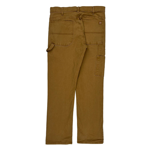 Dickies Carpenter Trousers - 34W 31L Brown Cotton Blend