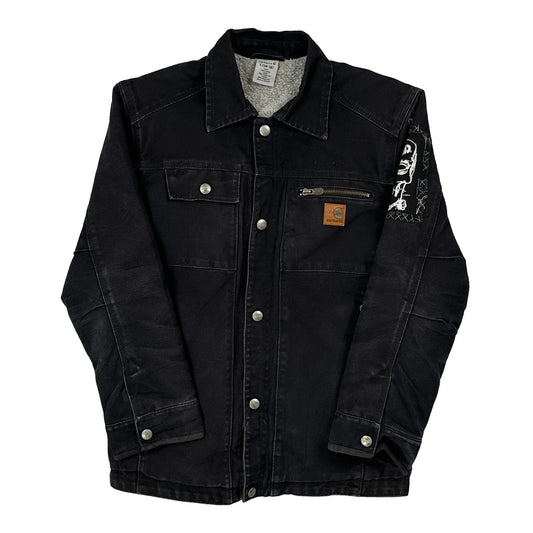 Vintage Age 12-14 Carhartt Graphic Jacket - Large Black Cotton