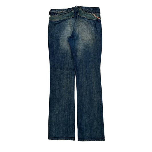 Diesel Boot Cut Jeans - 28W UK 6 Blue Denim