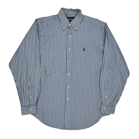 Ralph Lauren Striped Shirt - Medium White Cotton