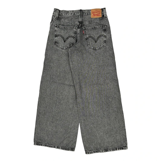 Vintage Levis Wide Leg Jeans - 27W UK 8 Grey Denim