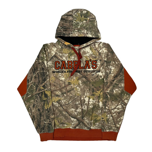 Cabelas Camo Hoodie - Large Camo Cotton