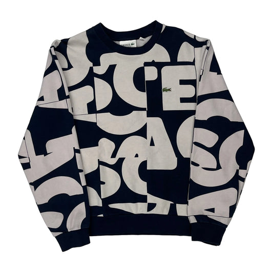 Lacoste Sweatshirt - XL Navy Cotton