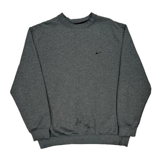 Nike Sweatshirt - XL Grey Cotton Blend