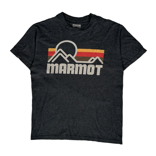 Park City Utah Marmot T-Shirt - Medium Grey Cotton Blend