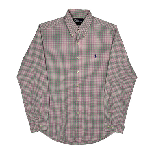 Polo By Ralph Lauren Checked Shirt - Large Pink Cotton