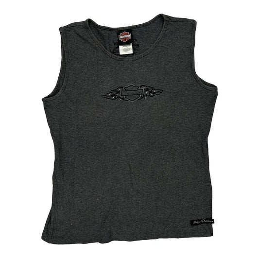 Harley Davidson Vest - Large Grey Cotton