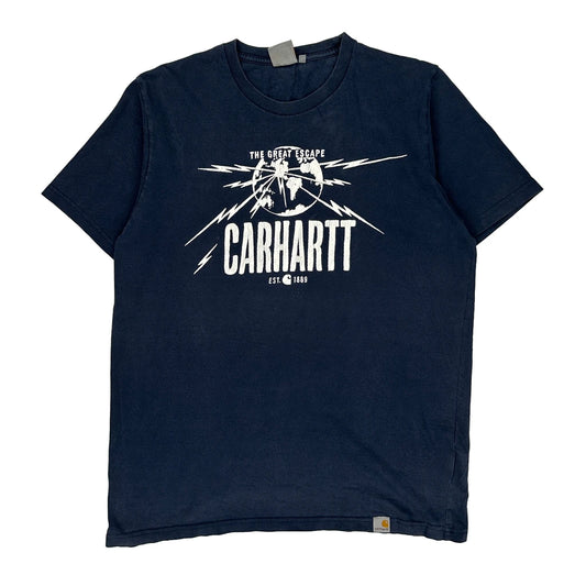 Carhartt Graphic T-Shirt - Medium Navy Cotton