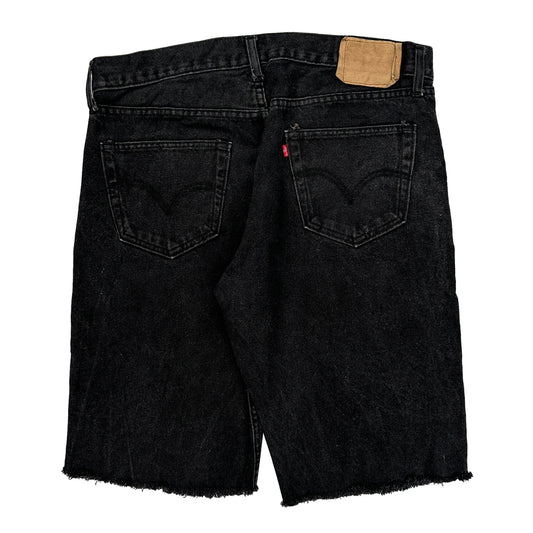 Levis Denim Shorts - 37W 11L Black Denim