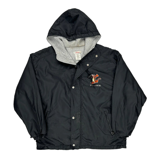 Tigger Disney Jacket - Large Black Nylon