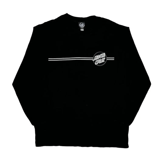 Santa Cruz Long Sleeve T-Shirt - Large Black Cotton