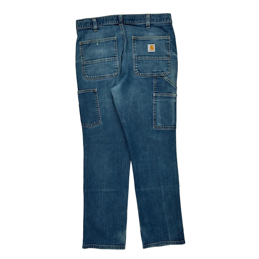 Carhartt Double Knee Carpenter Jeans - 33W 31L Blue Denim
