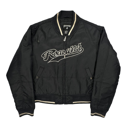 Rocawear Spellout Bomber Jacket - XL Black Nylon