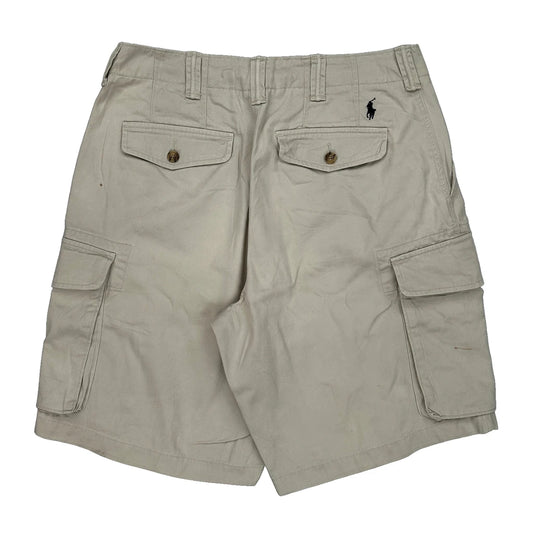 Polo By Ralph Lauren Cargo Shorts - 32W 10L Beige Cotton