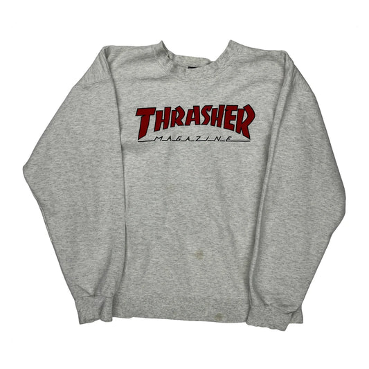 Thrasher Sweatshirt - Medium Grey Cotton