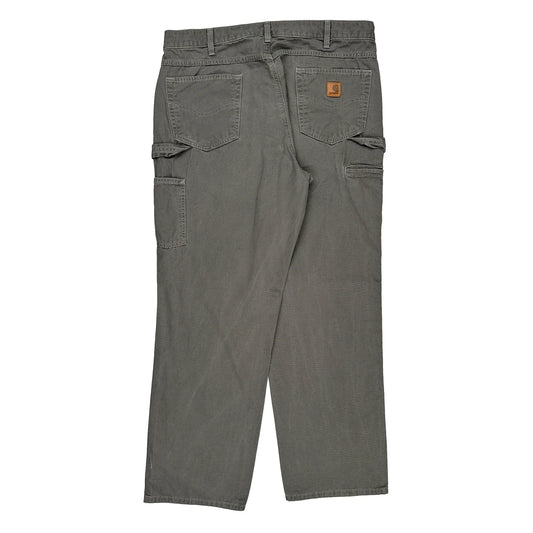 Carhartt Carpenter Trousers - 37W 33L Grey Cotton