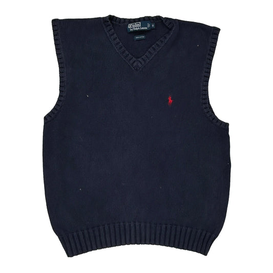 Polo By Ralph Lauren Sweater Vest - Small Navy Cotton