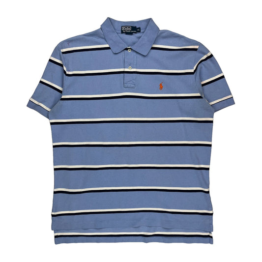 Polo By Ralph Lauren Striped Polo Shirt - XL Blue Cotton