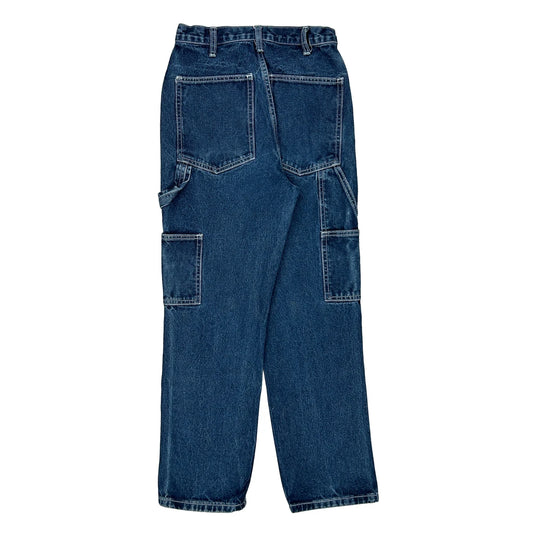 J. Galt Double Knee Carpenter Jeans - 24W UK 6 Blue Cotton