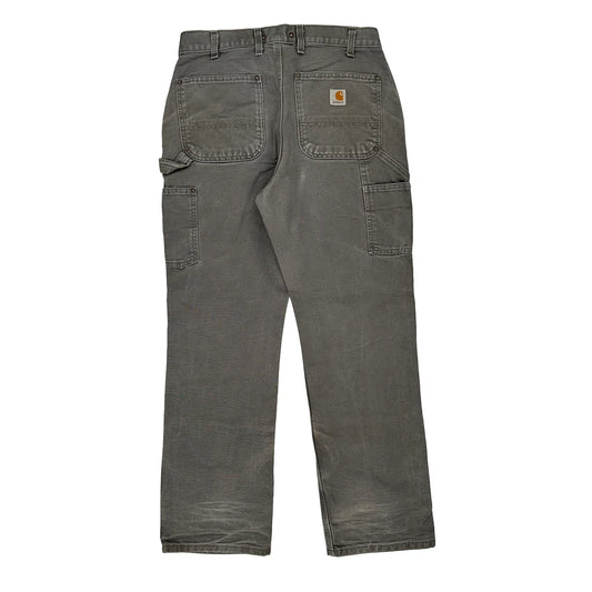 Carhartt Double Knee Carpenter Trousers - 31W 30L Grey Cotton