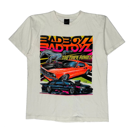 Vintage Bad Boyz Bad Toyz Alore Graphic T-Shirt - Large White Cotton