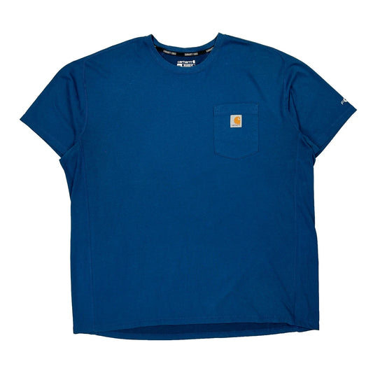 Carhartt T-Shirt - 2XL Blue Cotton