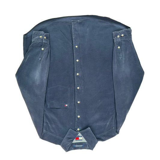 Vintage Tommy Hilfiger Corduroy Shirt - XL Blue Cotton