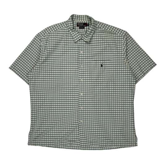 Caldwell Ralph Lauren Checked Short Sleeve Shirt - XL Green Cotton
