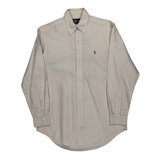 Ralph Lauren Striped Shirt - Medium Pink Cotton