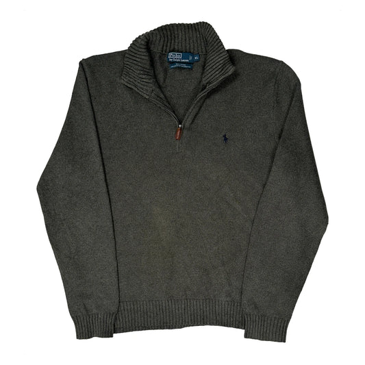 Polo By Ralph Lauren 1/4 Zip - XL Grey Cotton