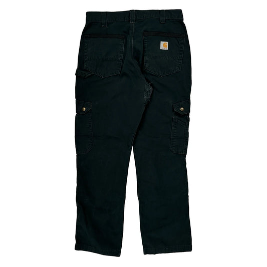 Carhartt Cargo Trousers - 30W 31L Black Cotton