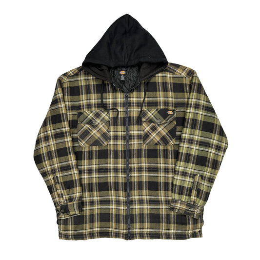 Dickies Checked Jacket - 2XL Black Cotton