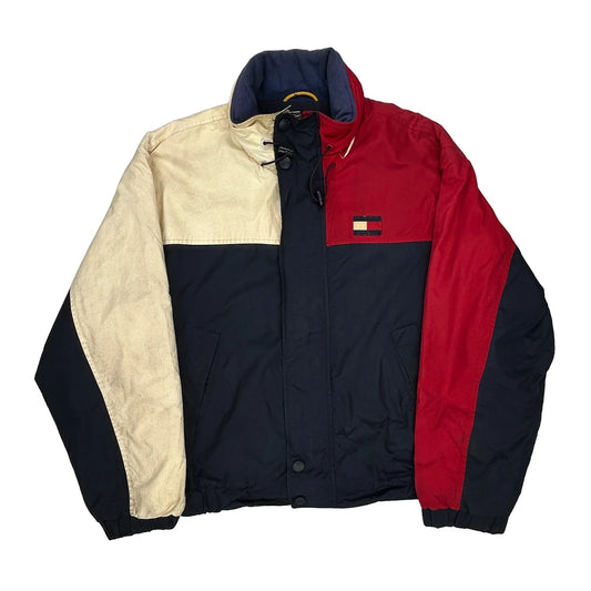 Tommy Hilfiger Bomber Jacket - Medium Cream Nylon