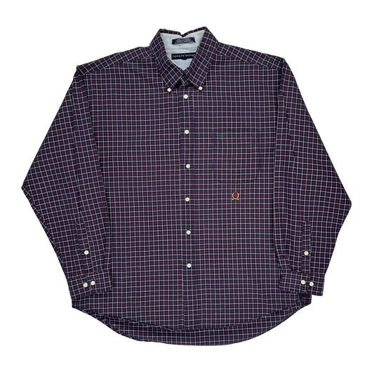 Tommy Hilfiger Checked Shirt - XL Blue Cotton