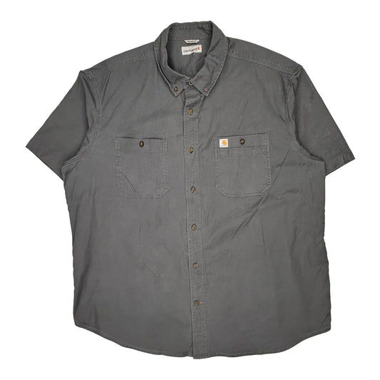 Carhartt Short Sleeve Shirt - 2XL Grey Cotton