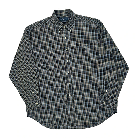 Ralph Lauren Checked Shirt - Large Black Cotton