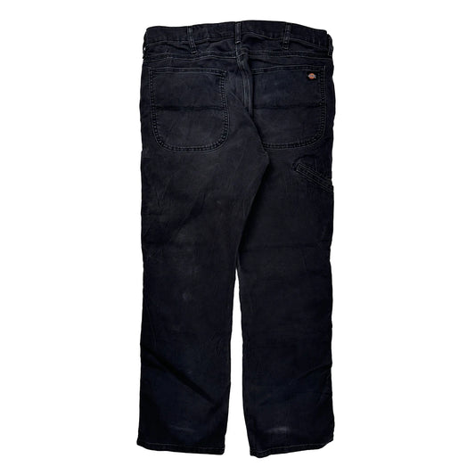 Dickies Carpenter Trousers - 34W 32L Black Cotton