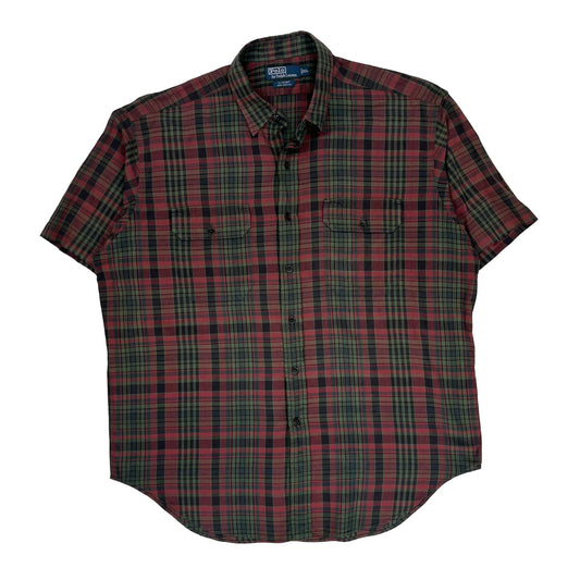 Vintage Polo By Ralph Lauren Checked Short Sleeve Shirt - XL Multicoloured Cotton
