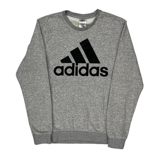 Adidas Sweatshirt - Small Grey Cotton Blend