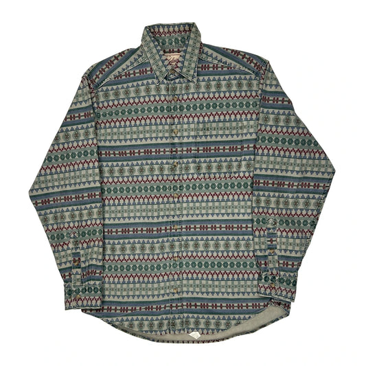 Made In USA Woolrich Patterned Shirt - Large Multicoloured Cotton