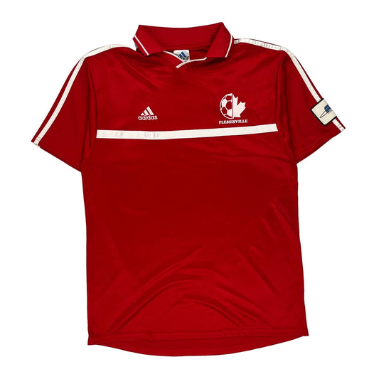 Plessisville Adidas Football Shirt - Medium Red Polyester