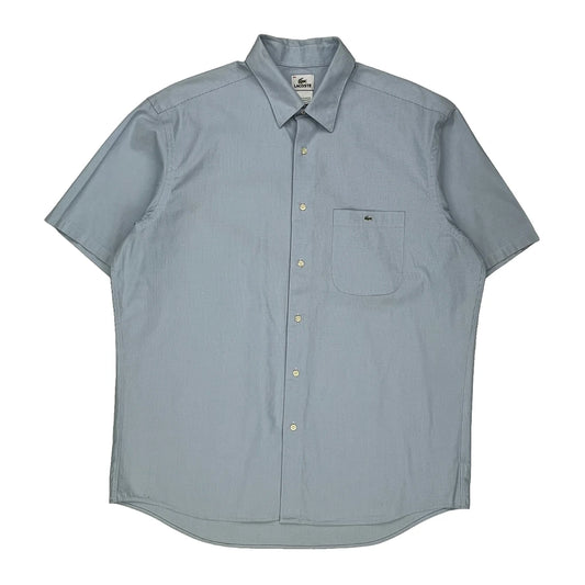 Lacoste Short Sleeve Shirt - XL Blue Cotton