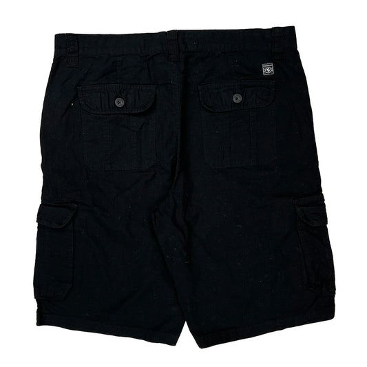 Southpole Cargo Shorts - 38W 12L Black Cotton