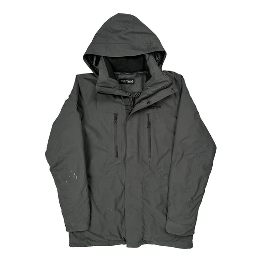 Vintage Marmot Waterproof Jacket - Large Grey Polyester